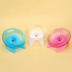 عجلة مستقرة الهامستر شفاف صحن عجلة عصرية لوازم الصغيرة للقزم الهامسترSaucer Wheel Fashionable Small Animal Supplies for Dwarf Hamster Golden Bear