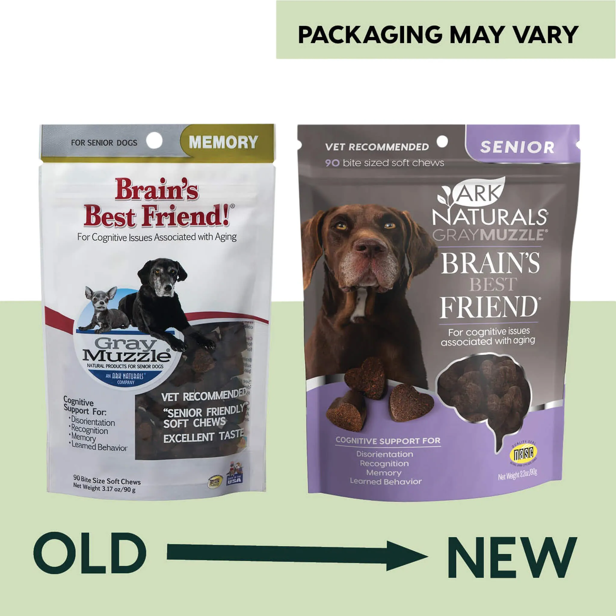 Ark Naturals Gray Muzzle Brain's Best Friend for Senior Dogs