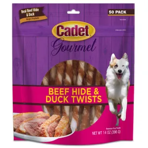 Cadet Gourmet Beef Hide & Duck Dog Twist Sticks Beef Hide & Duck 1ea/5 In. (50 ct)
