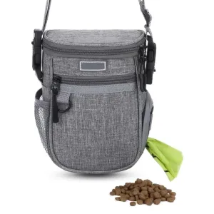 Durable Waterproof Adjustable Built-in Poop & Treat Dog Pouch for Training, Traveling, Walking