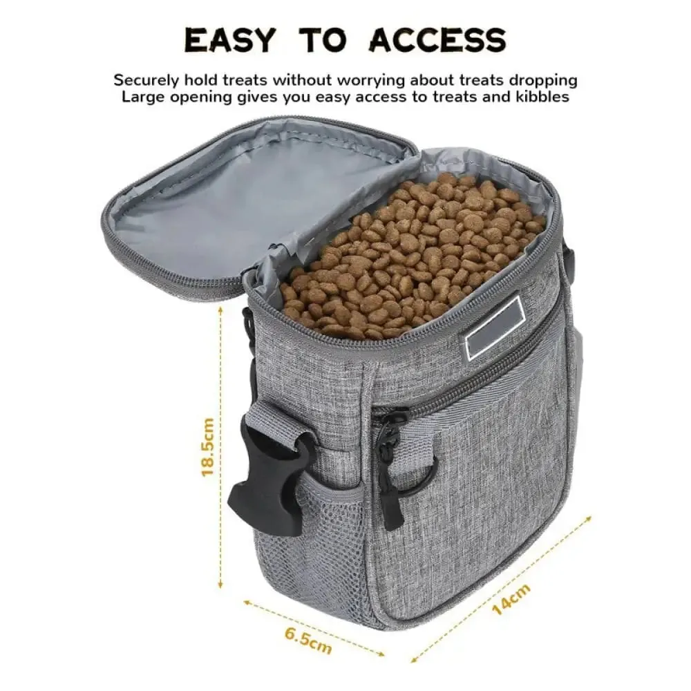 Durable Waterproof Adjustable Built-in Poop & Treat Dog Pouch for Training, Traveling, Walking