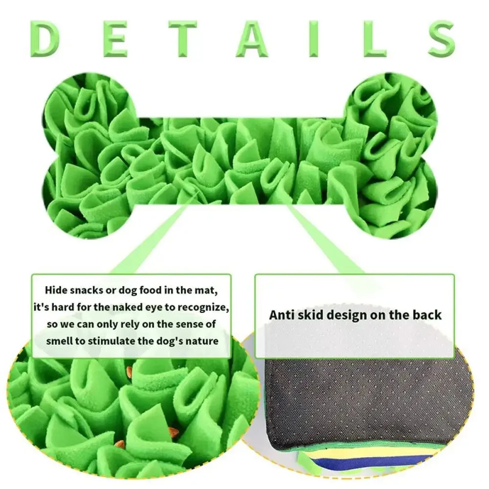 Eco-friendly Durable Slow Feeding Dog Puzzle Snuffle Mat for Pet Training Encourage Foraging Skills