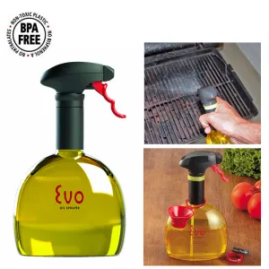 Evo Oil Trigger Spray Bottle for Olive Cooking Oils 18oz Kitchen Tool Funnel New