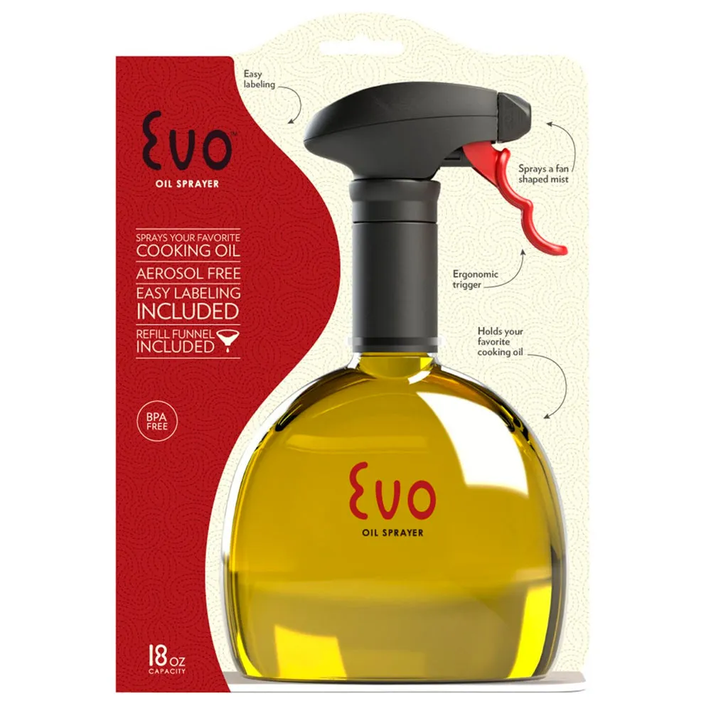 Evo Oil Trigger Spray Bottle for Olive Cooking Oils 18oz Kitchen Tool Funnel New