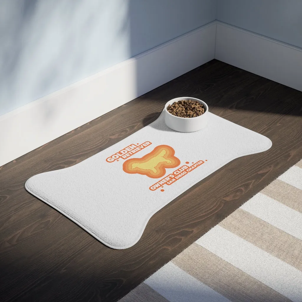 Golden Retriever Owner's Club San Diego Chapter Bone Shaped Dog Feeding Mat