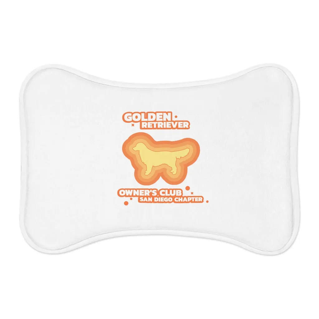Golden Retriever Owner's Club San Diego Chapter Bone Shaped Dog Feeding Mat