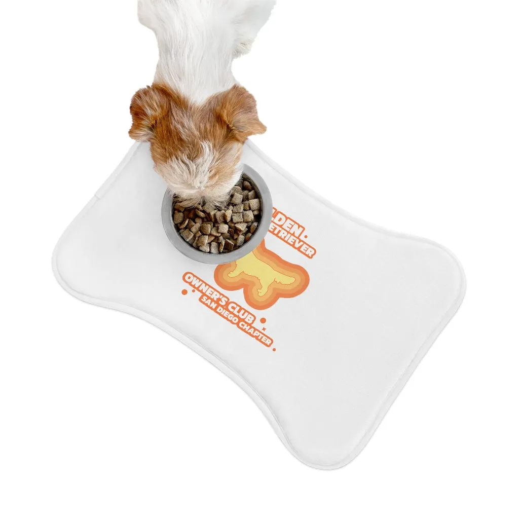 Golden Retriever Owner's Club San Diego Chapter Bone Shaped Dog Feeding Mat