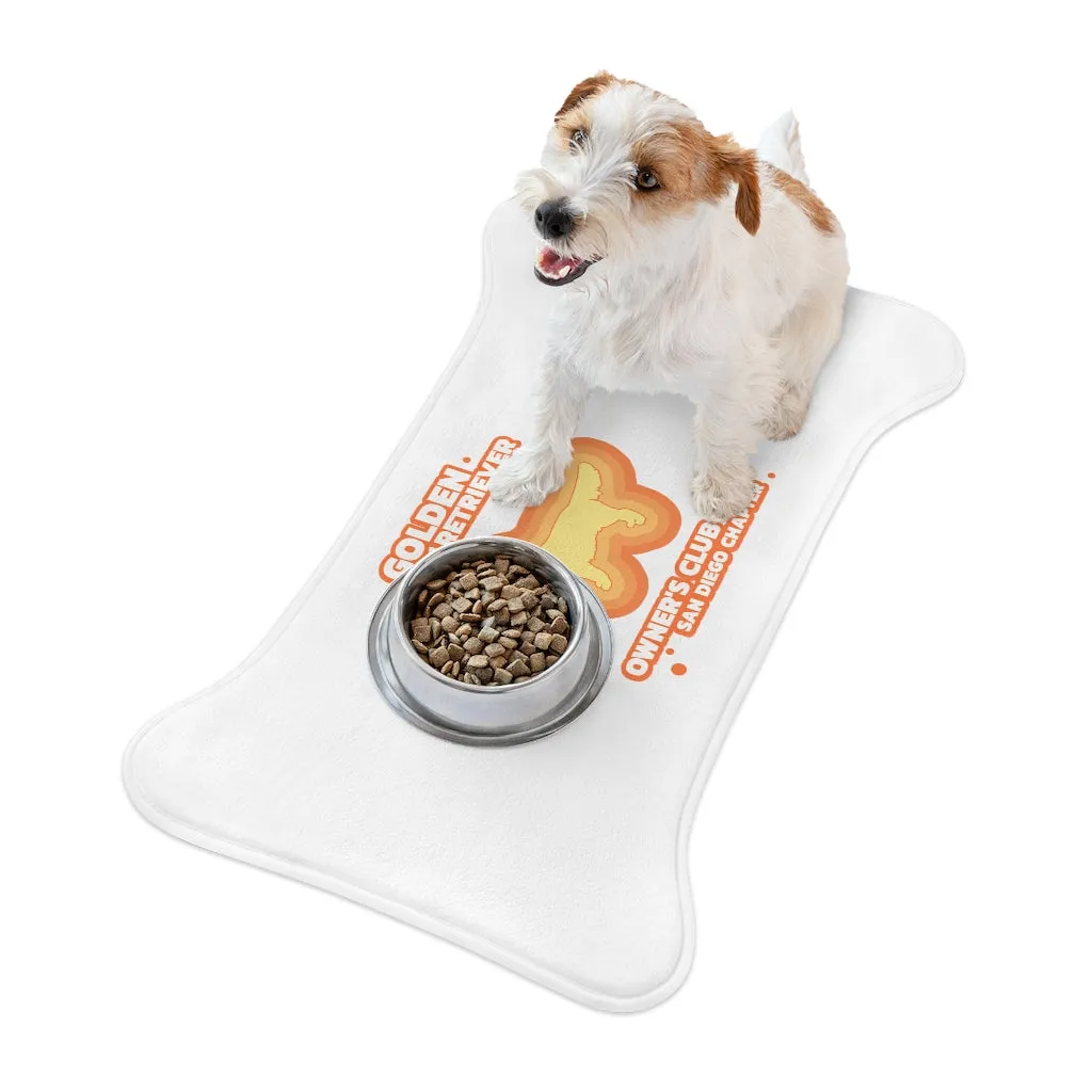 Golden Retriever Owner's Club San Diego Chapter Bone Shaped Dog Feeding Mat