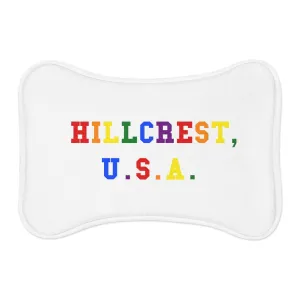 Hillcrest, U.S.A. Rainbow Logo Bone Shaped Dog Feeding Mat