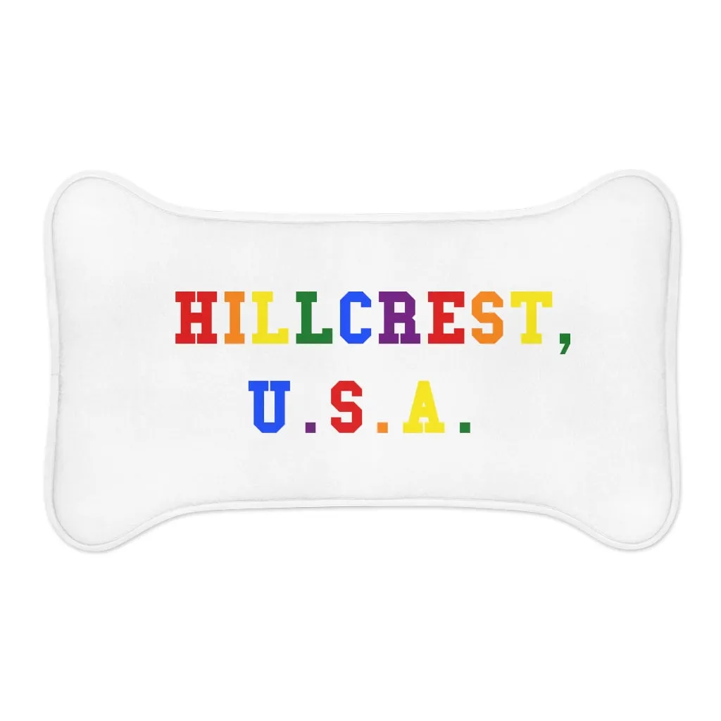 Hillcrest, U.S.A. Rainbow Logo Bone Shaped Dog Feeding Mat