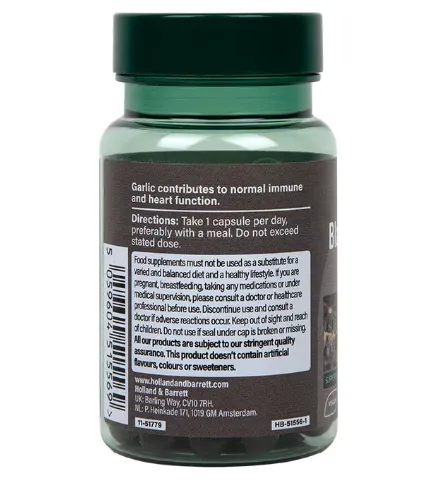 Holland & Barrett Black Garlic 6000mg 30 Capsules
