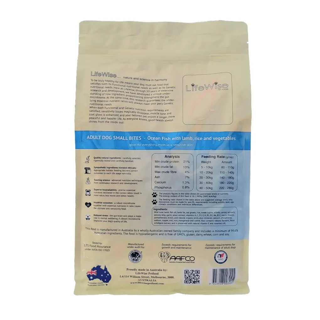 Lifewise Ocean Fish with Rice & Veg Adult Small Bites Dog Food