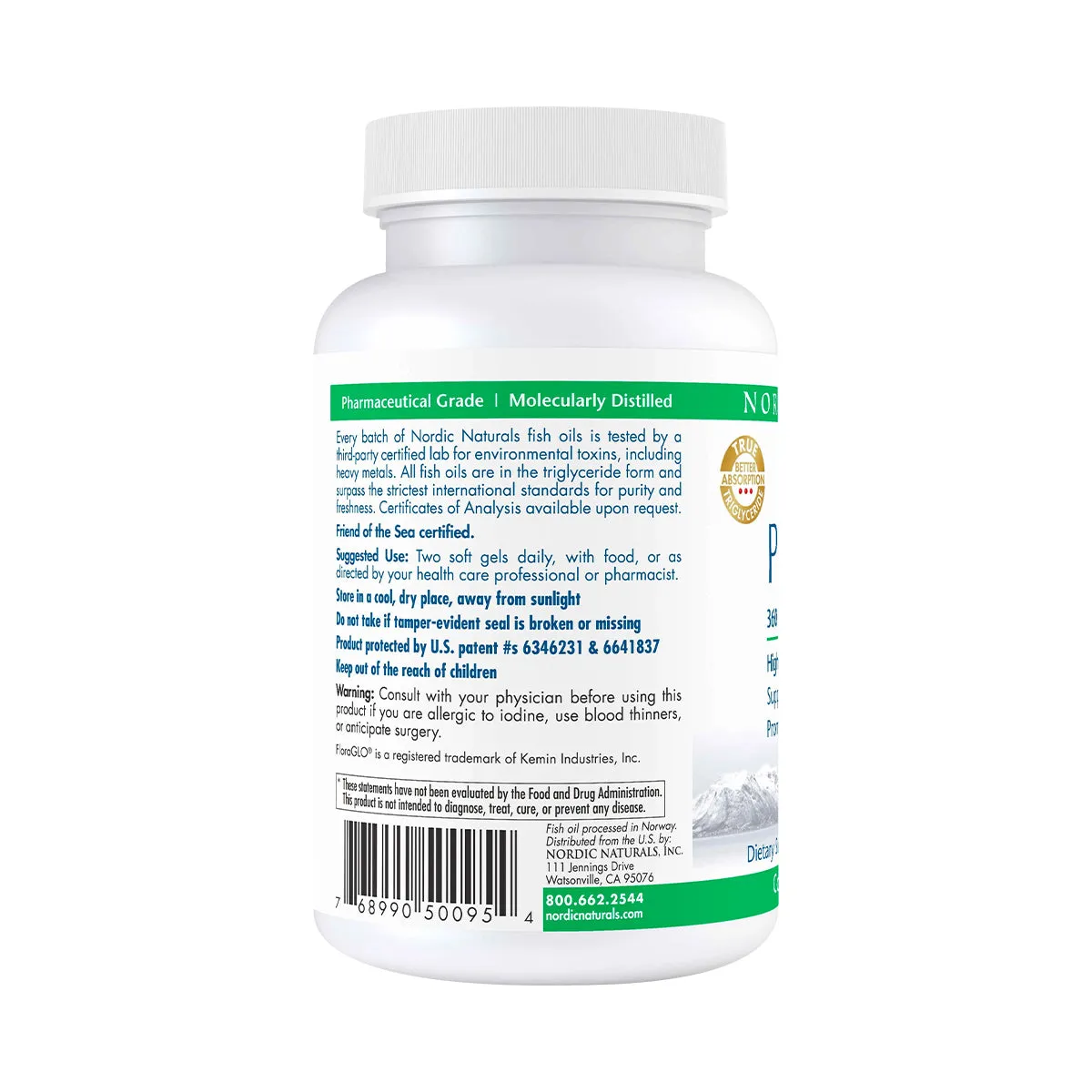Nordic Naturals ProDHA Eye, Lemon - 60/120 Soft Gels - 1460 mg Omega-3   FloraGLO Lutein & Zeaxanthin -