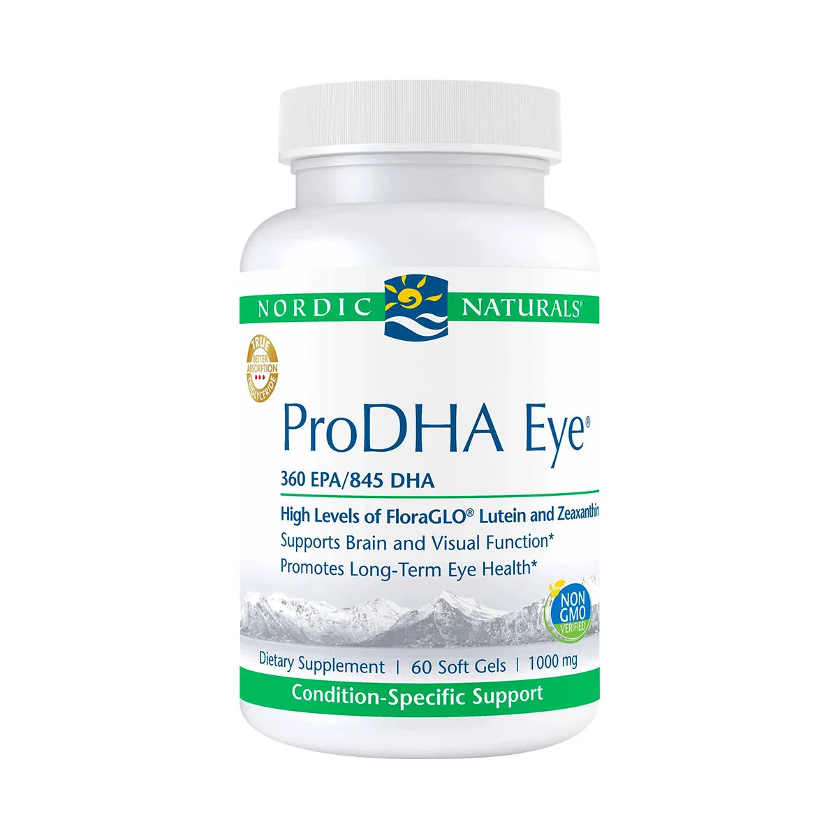 Nordic Naturals ProDHA Eye, Lemon - 60/120 Soft Gels - 1460 mg Omega-3   FloraGLO Lutein & Zeaxanthin -