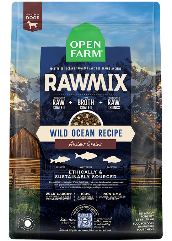 Open Farm Wild Ocean Ancient Grains RawMix for Dogs (20 Lbs)