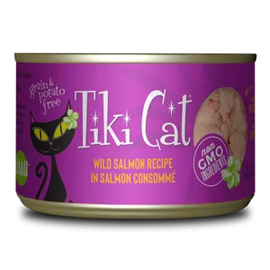 Tiki Cat Hanalei Luau Wild Salmon in Salmon Consomme Wet Cat Food