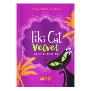 Tiki Cat Velvet Mousse Wild Salmon Wet Cat Food, 2.8-oz pouch