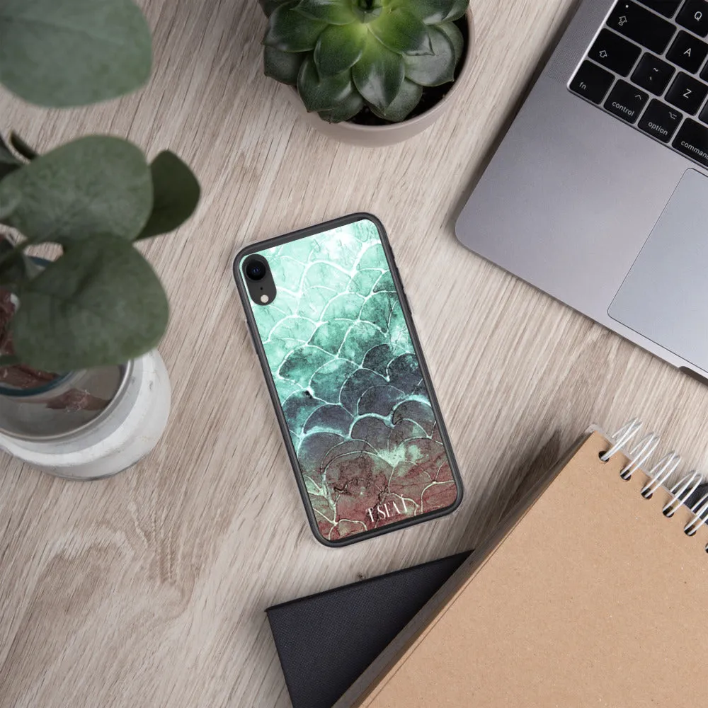 Turquoise Fish scale iPhone Case