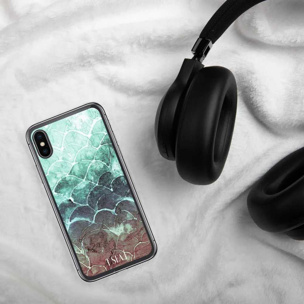 Turquoise Fish scale iPhone Case