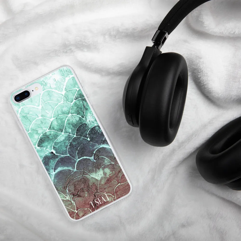 Turquoise Fish scale iPhone Case