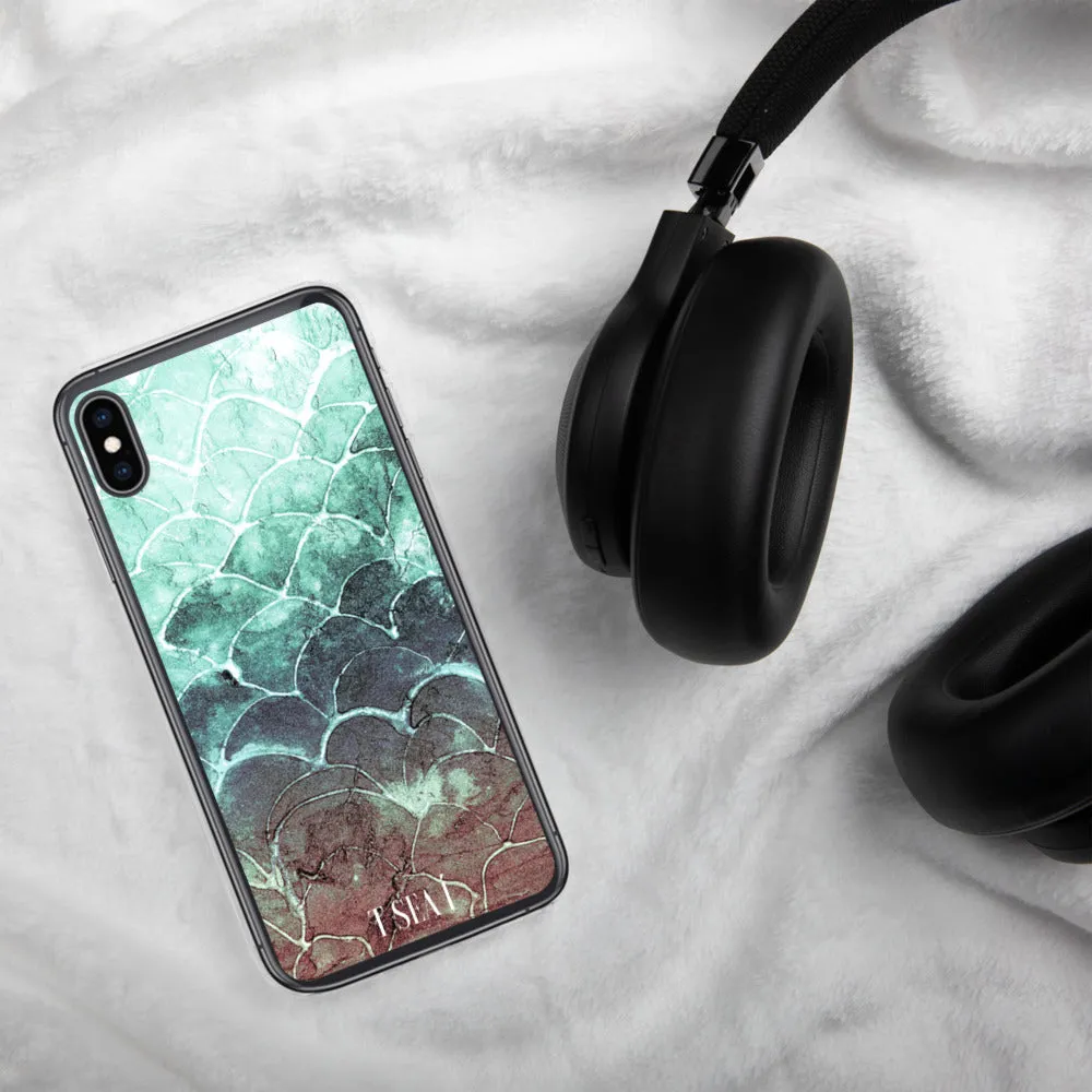 Turquoise Fish scale iPhone Case