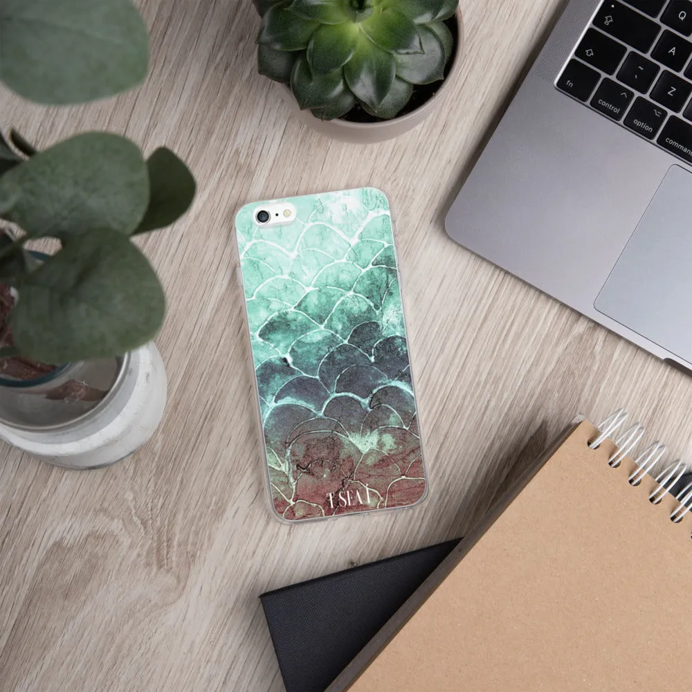 Turquoise Fish scale iPhone Case