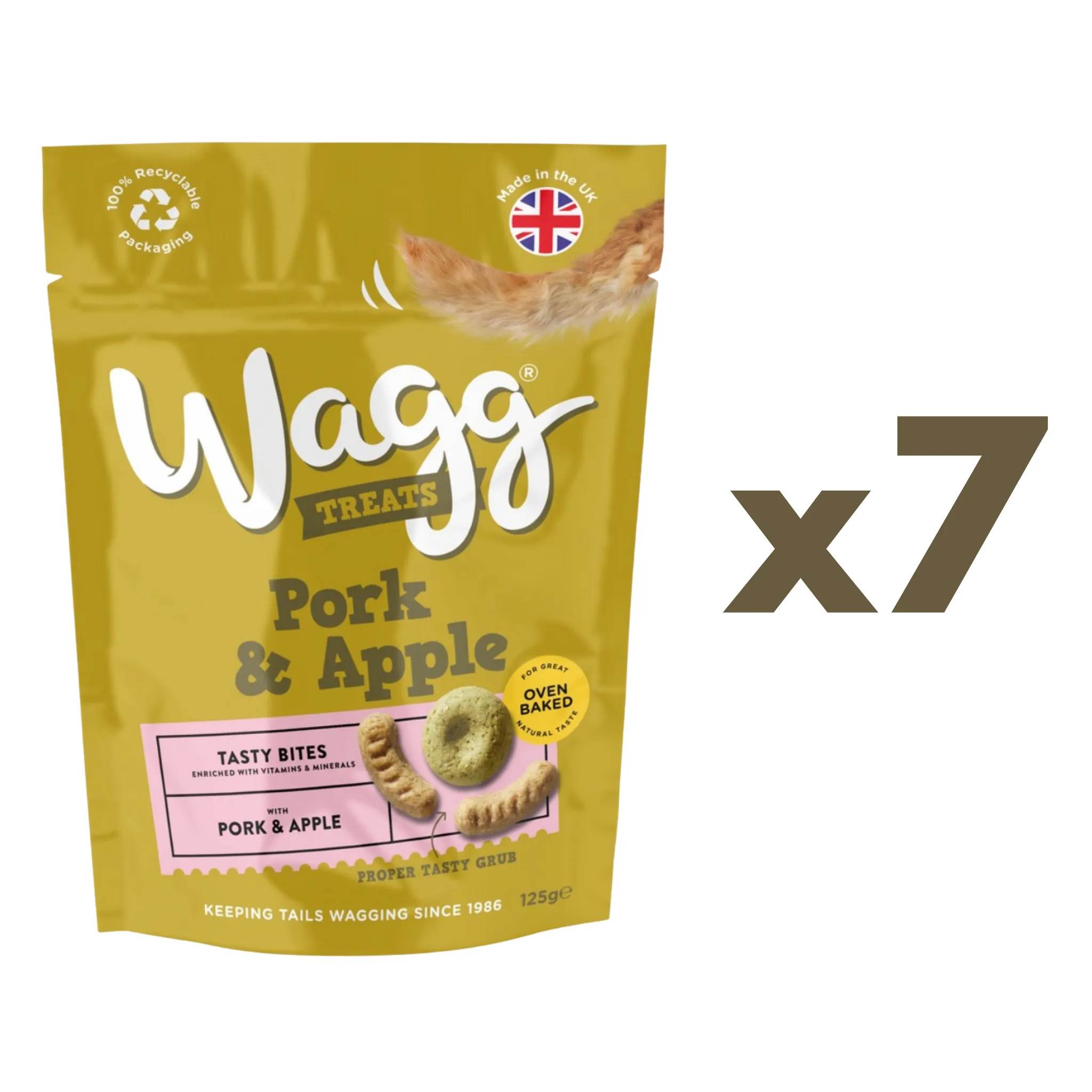 Wagg Dog Treats With Pork & Apple Tasty Bites 125g