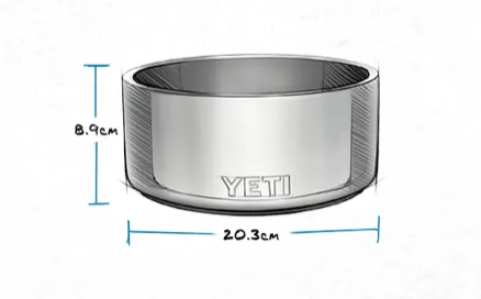 YETI BOOMER 8 DOG BOWL - BLACK